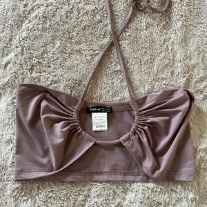 Mauve Cropped strappy top